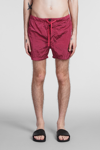 Stone Island Logo-patch Swim Shorts In Red