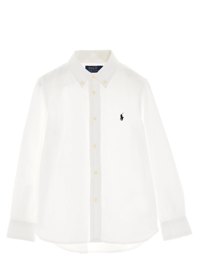 Polo Ralph Lauren Kids' Logo Embroidery Shirt In White