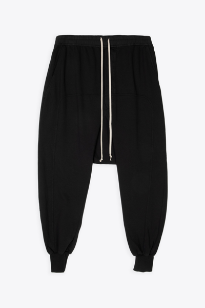 Drkshdw Prisoner Drawstring Black Cotton Drop Crotch Pant - Prison Drawstring In Nero