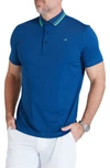Redvanly Cadman Tipped Performance Golf Polo In Admiral