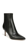Veronica Beard Lisa Pleated Leather Ankle Booties In Black Leather