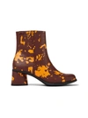 Camper Ankle Boots Women  Kiara In Orange