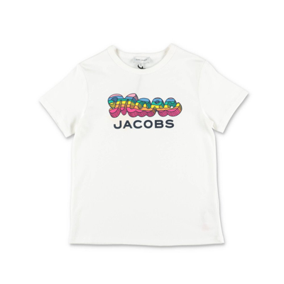 The Marc Jacobs Kids Logo Printed Crewneck T In White