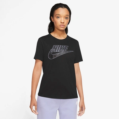 Nike Womens  Nsw Dim D Short Sleeve T-shirt In Black/multi