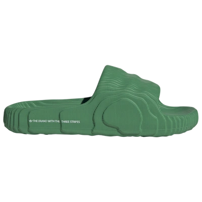Adidas Originals Adilette 22 Slide Sandals In White/green