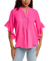 Vince Camuto Ruffle Sleeve Split Neck Blouse