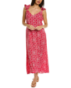 Vince Camuto Womens Printed Viscose Maxi Dress In Pink