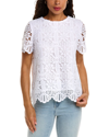 Vince Camuto Women's Short Sleeve T-shirt Blouse In White