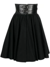 Alaïa Alaia Cotton Flared Skirt In Black