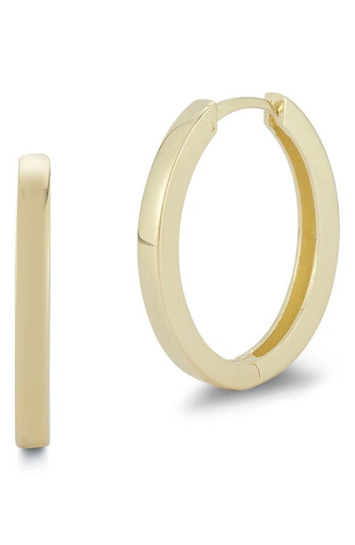 Ember Fine Jewelry 14k Yellow Gold Oval Huggie Hoop Earrings