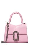 Marc Jacobs The St Marc Mini Top Handle In Bubblegum/antique Silver