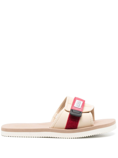 Suicoke Beige & Red Padri Sandals In Red X Beige