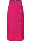 Nina Ricci High-waisted Wool Pencil Skirt In Pink