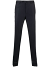 Caruso Skinny-cut Wool Trousers In Blue