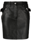 MOSCHINO HIGH-WAISTED LEATHER PENCIL SKIRT