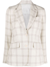 ELEVENTY CHECK-PRINT SINGLE-BREASTED BLAZER