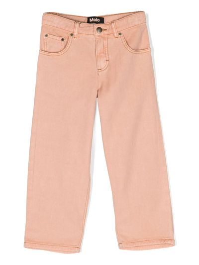 Molo Kids' Girls Blush Pink Cotton Jeans