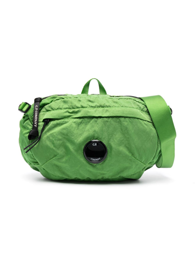 C.p. Company Kids' Lens Detail Shoulder Bag In Green
