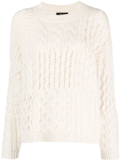 Fabiana Filippi Cable-knit Cashmere Jumper In White