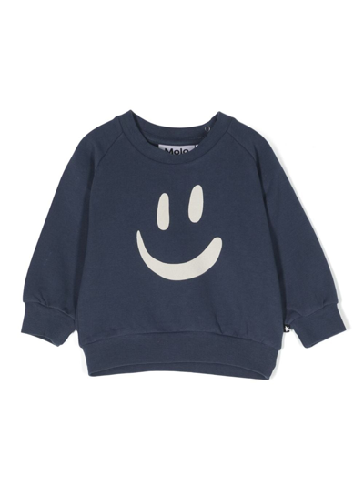 Molo Bluesweatshirt For Baby Kids With Smiley