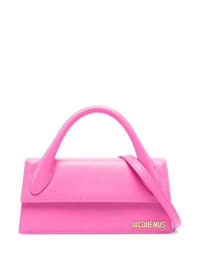 Jacquemus Le Bambino Leather Mini Bag In Pink & Purple