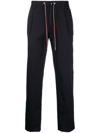 Moncler Cotton Trousers In Blue
