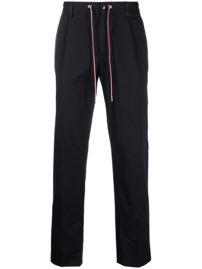 MONCLER DRAWSTRING-WAIST STRAIGHT-LEG TROUSERS