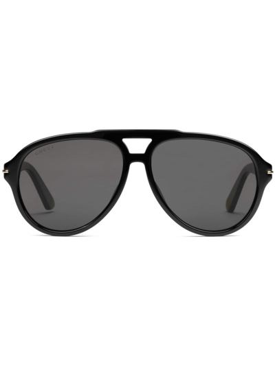Gucci Navigator Frame Sunglasses In Black
