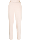 LIU •JO BUTTON-EMBELLISHED CROPPED TROUSERS
