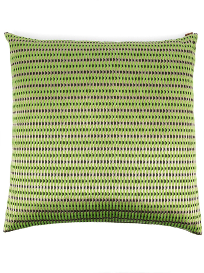 Missoni Jacquard Cotton Cushion In Green