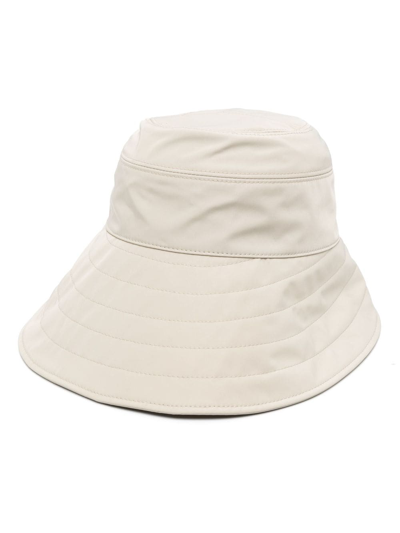 Attico Wide-brim Bucket Hat In Neutrals