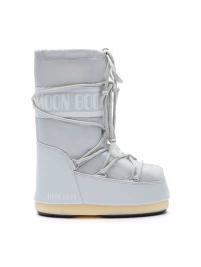 Moon Boot Kids' Icon Lace-up Glacier Boots In Grey