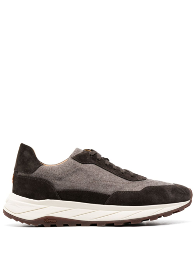 Henderson Baracco Low-top Leather Sneakers In Brown