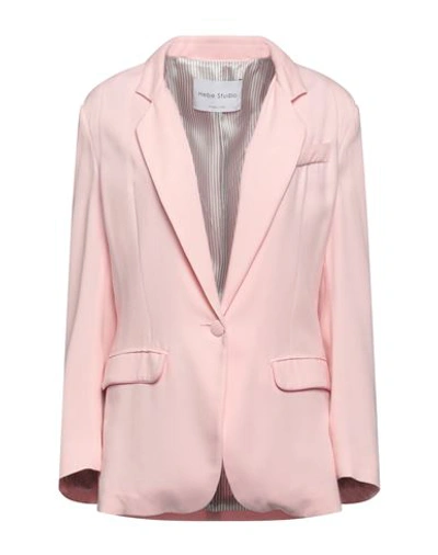 Hebe Studio Woman Suit Jacket Light Pink Size 4 Viscose