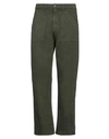 Daniele Alessandrini Man Pants Military Green Size 33 Organic Cotton, Elastane