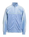 Li-ning Blue Velvet Logo Zip-up Sweater In Blue