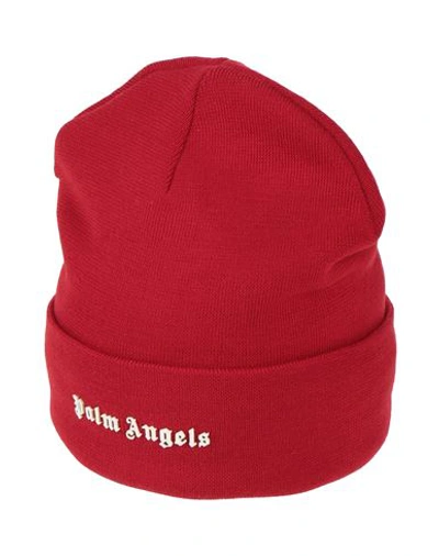 Palm Angels Man Hat Red Size Onesize Wool, Acrylic