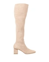 Ermanno Scervino Woman Knee Boots Beige Size 9 Soft Leather