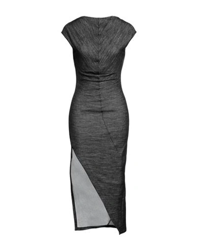 Malloni Woman Midi Dress Steel Grey Size M Cotton, Polyester, Wool, Acrylic