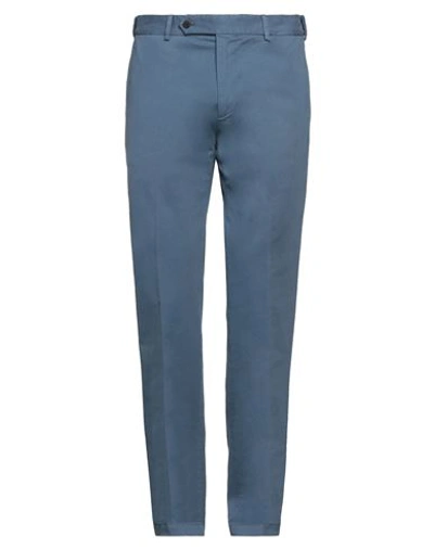 Cellar Door Man Pants Light Blue Size 38 Cotton, Elastane