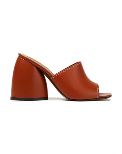 Neous Woman Sandals Brick Red Size 10.5 Soft Leather In Red
