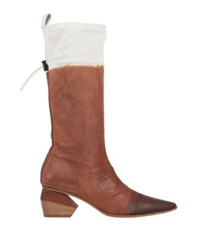 Ixos Woman Knee Boots Camel Size 10 Soft Leather In Beige