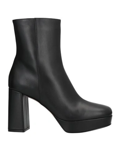 GIANVITO ROSSI GIANVITO ROSSI WOMAN ANKLE BOOTS BLACK SIZE 5 SOFT LEATHER