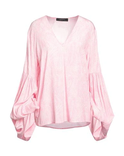 Federica Tosi Woman Top Pink Size 8 Silk, Elastane