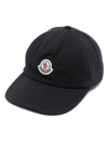Moncler Logo Baseball Cap In Black