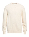 Alpha Studio Man Sweater Cream Size 44 Acrylic, Alpaca Wool, Wool In White