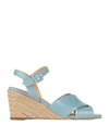Paloma Barceló Woman Espadrilles Sky Blue Size 7 Soft Leather