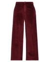 Labo.art Labo. Art Woman Pants Burgundy Size 2 Cotton In Red