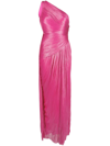 MARIA LUCIA HOHAN PINK ESTHER ONE-SHOULDER DRESS,ESTHERMAXIFLFOIL19908606