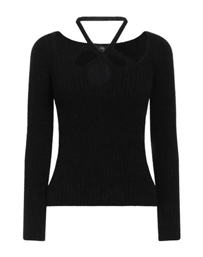 Blumarine Woman Sweater Black Size 6 Alpaca Wool, Polyamide, Wool, Elastane